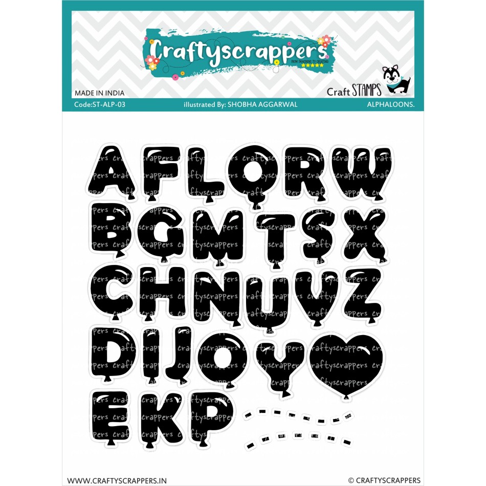 Craftyscrappers Stamps- ALPHALOONS